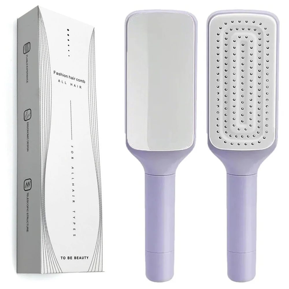 

Вращающаяся регулируемая расческа для волос, женская антистатическая гладкая самоочищающаяся расческа для волос с мягкой подкладкой, профессиональная парикмахерская расческа для салона