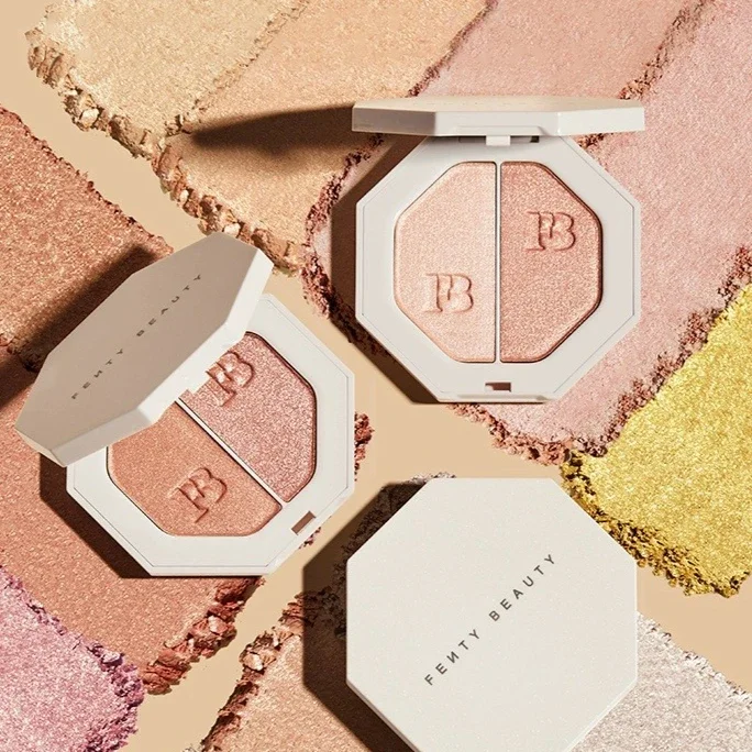 جديد Fenty Beauty المحمولة Killawatt تمييز ثلاثية الأبعاد وردة ماسية الحجاب Lluminator لوحة الوجه متلألئ الطبيعية الكنتوري عصا #3