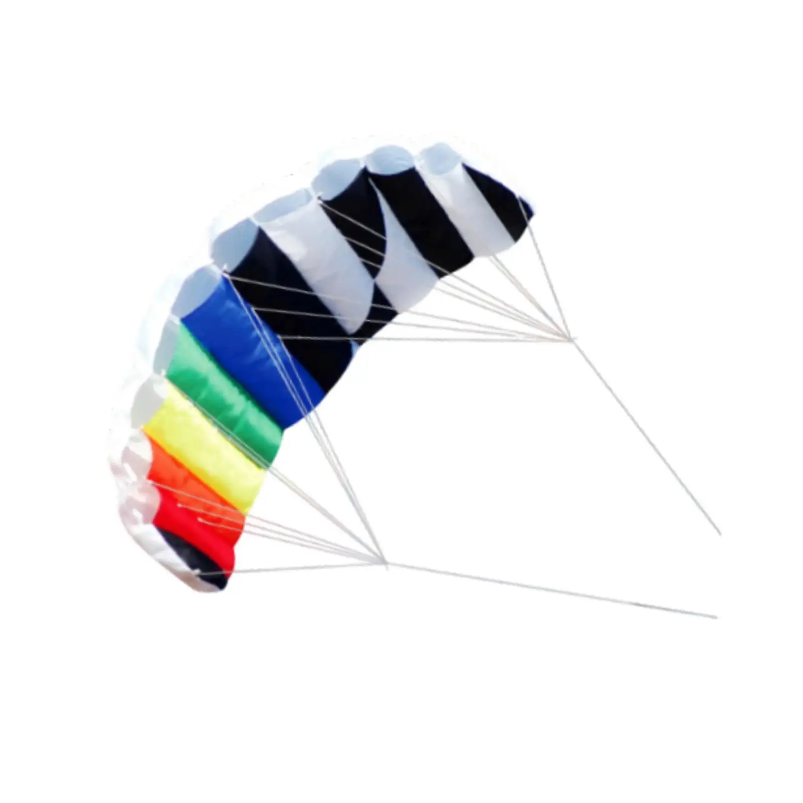 Dual Line Stunt Kite Rainbow Giant Entry Level Parafoil Kite 1.4M for Kiting Beach Outdoor Entertainment Kitesurfing Training