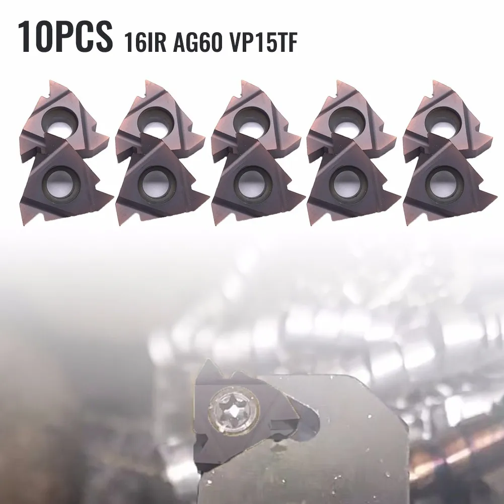 حزمة كربيد إدراج مجموعة أدوات 10 قطعة 10 قطعة 16IR AG60 CNC كربيد إدراج قطع عدة مخرطة المعادن تحول #1