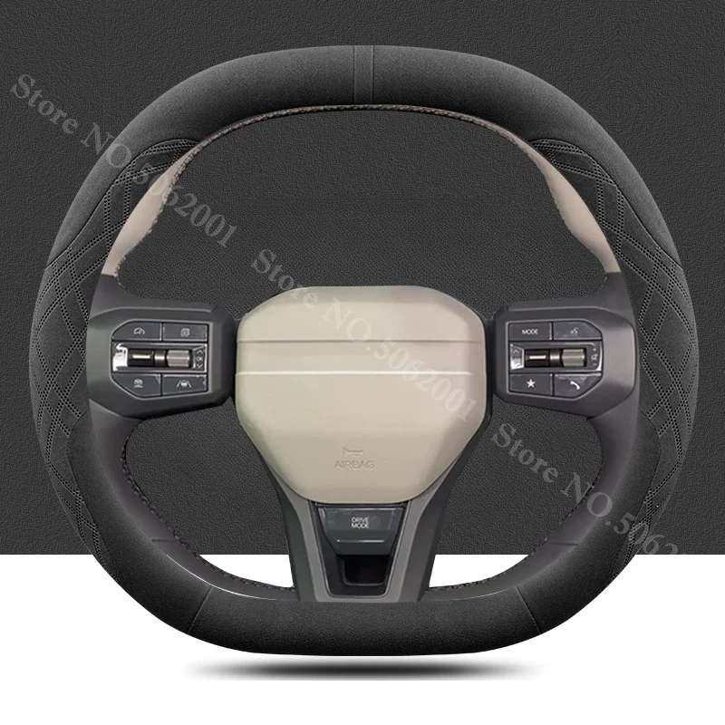 Voor KIA EV2 2025 2026 2027 Dubbele D-vorm Auto Stuurwiel Lederen Beschermhoes Antislip Auto Interieur Decor Accessoires