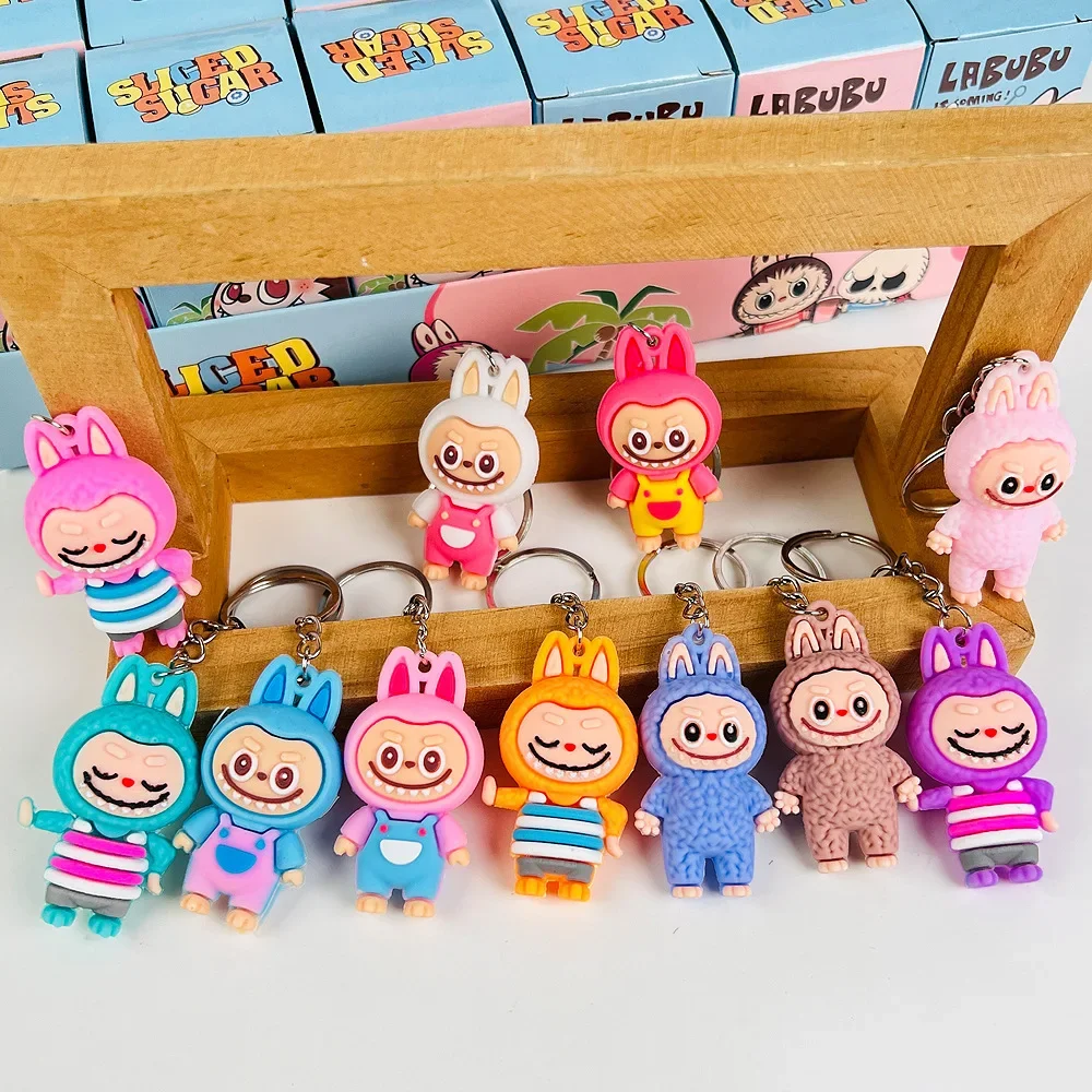 24PCS High Quality Labubu Capybara Exquisite And Fashionable Small Item Key Chain Cartoon Characters Children's Gift