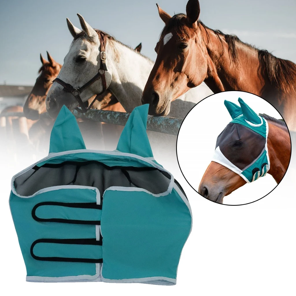 Hot Anti-Mosquito Horse Full Face Protection Anti-Worms Mesh Mask  Horse Face Mask Horse Riding Equestrian Equipment