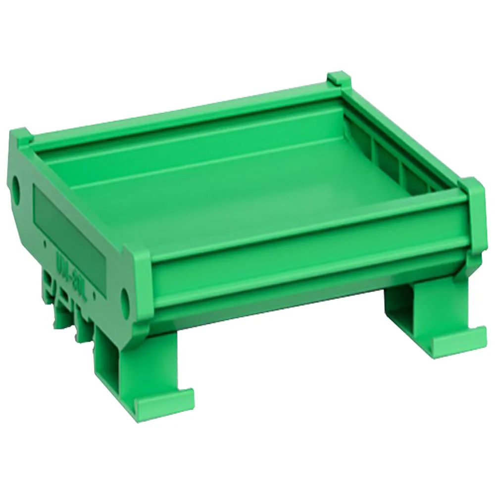 80mm Wide PCB Module Box Bracket Shell DIN Rail Mount PLC Terminal Block Circuit Board Holder Customizable 10 Sets