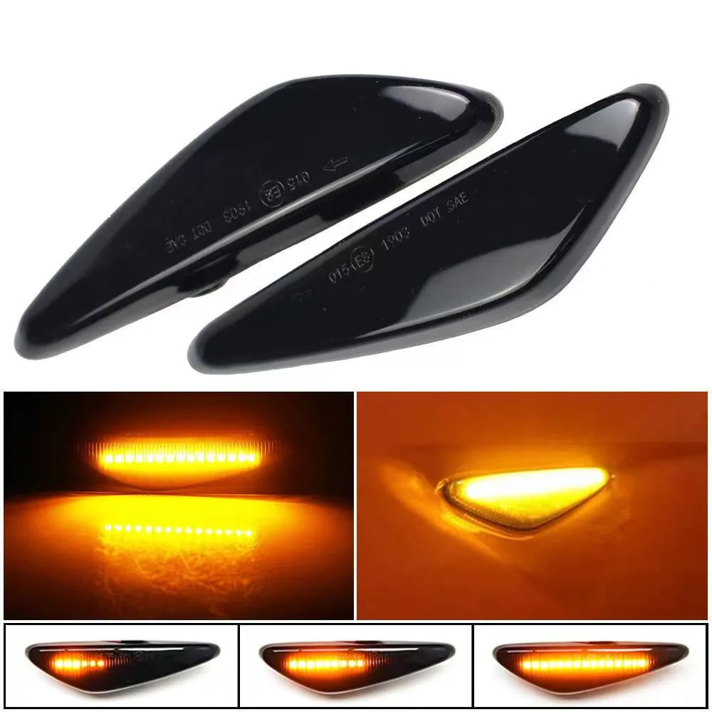 

2x For Mazda Miata MX5 ND RX-8 6 Atenza GH 2008-2012 5 Premacy CW 2010-2013 Fiat Spyder LED Dynamic Side Marker Indicator Light