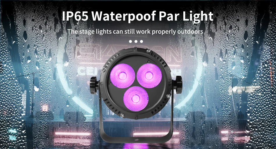 4 Stück Aluminium IP65 Wasserdichtes LED-Par-Licht DMX512-Steuerung 3X12W RGBW LEDs Bühnenlicht für DJ Disco Konzert Party – Detail 2