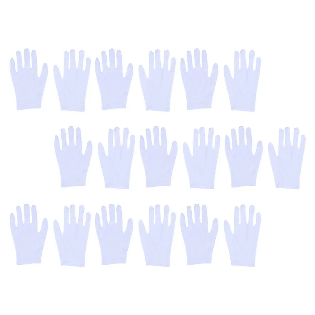 

12Pairs Cotton Gloves White Elastic Thickened Health Work Beauty Liner Ideal for Handling Film Slides Dust Protection