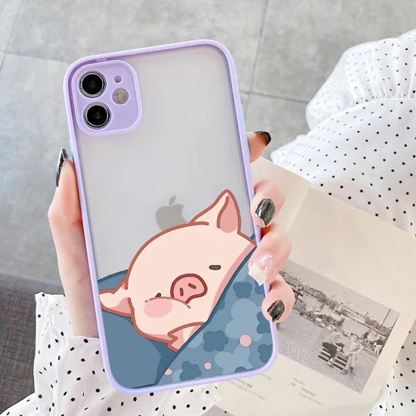 Niedliche Rosa Schweinchen Cartoon Handyhülle für iPhone 17 16 14 15 11 13 12 Pro Max Mini für iPhone X XS XR 16 15 14 Plus Weiche Rückseiten-Cover – Detail 5