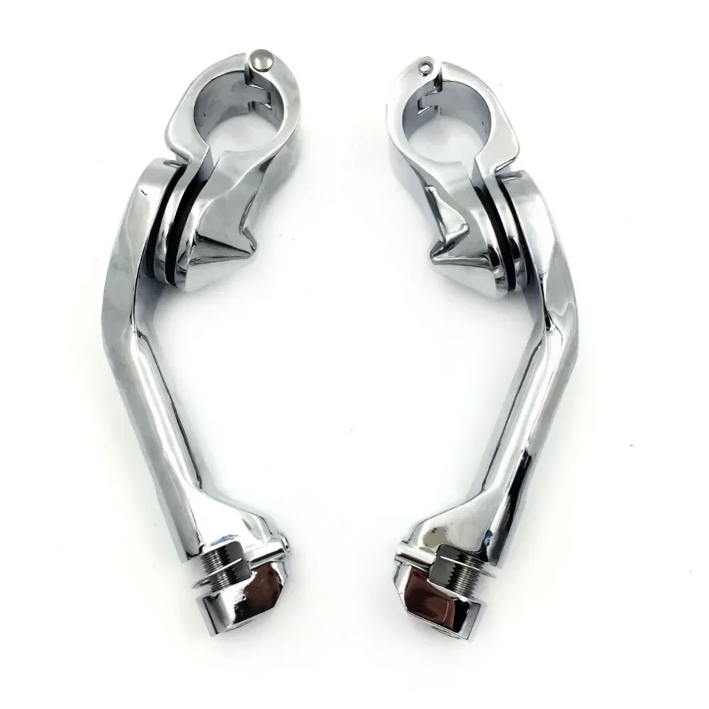 

Motorcycle Parts Long Angled Adjustable Highway Foot Peg for 1.25" Engine Guard Harley/YAmaha/Honda