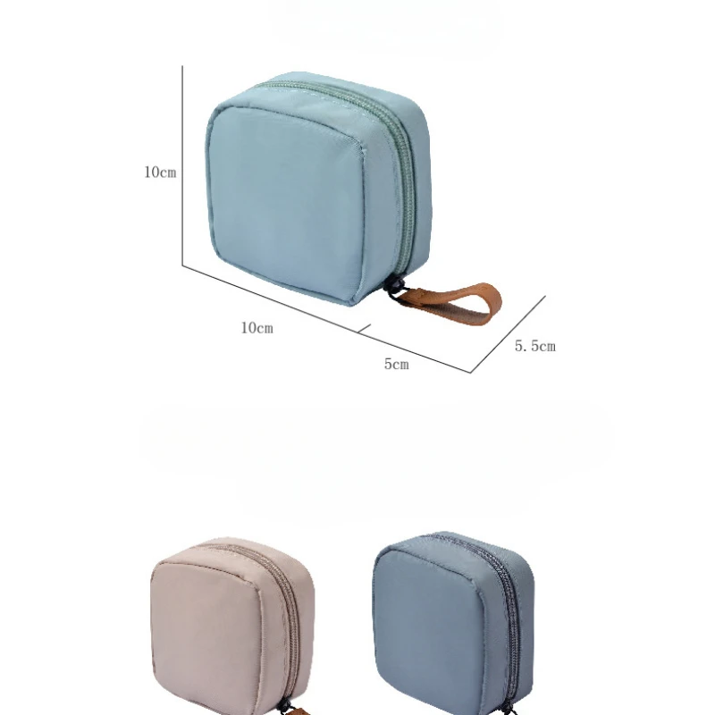 Portable Multi-Purpose Small Cosmetic Bag Mouth Red Bag Sanitary Cotton Storage Change Purse Coin Purse Travel Accessories