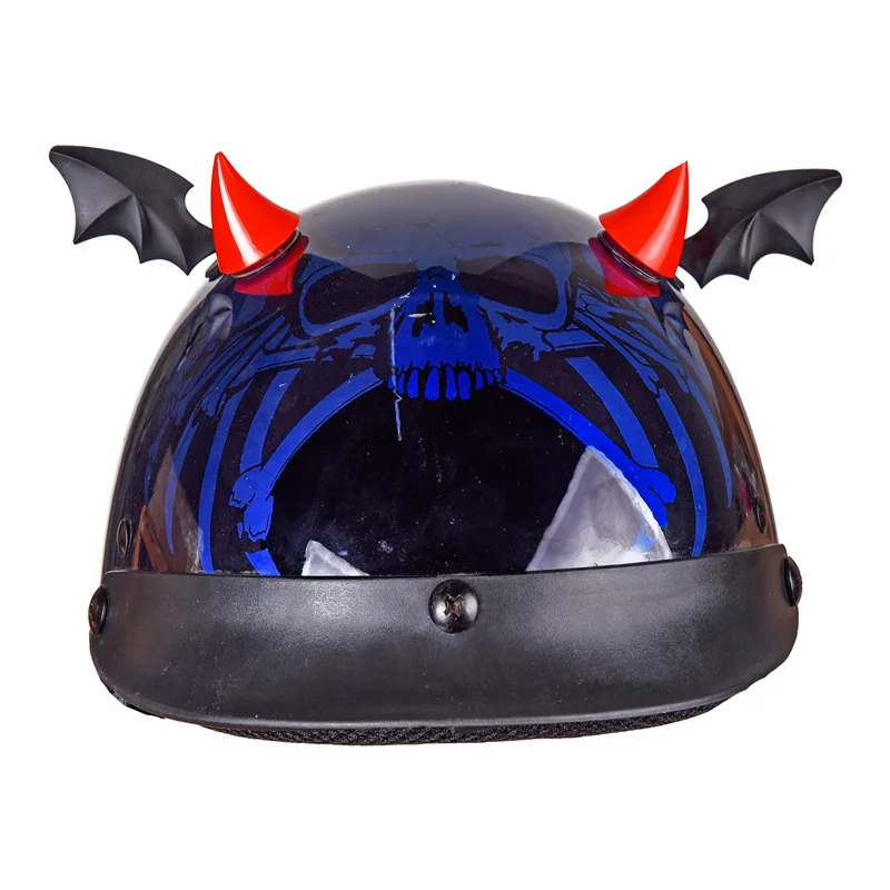 2PCS Motorcycle Helmet Devil Horn Helmet Decoration Cute Cat Ears Decoration Motorcycle Electric Bike Car Styling Decoration