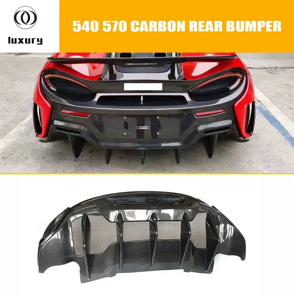 540 570 Upgrade 600LT Style Carbon Fiber Rear Bumper Body Kit For Mclaren 540c 570s  Bodykits