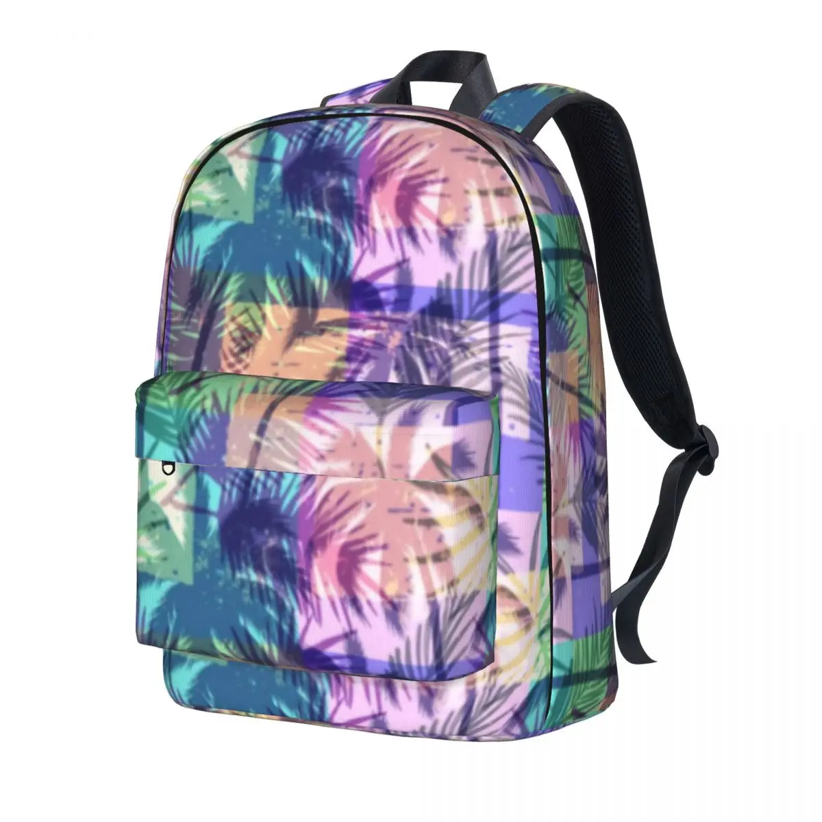 Tropical Palm Trees Backpack Abstract Art Travel Backpacks Boy Girl Designer Print High School Bags Style Rucksack