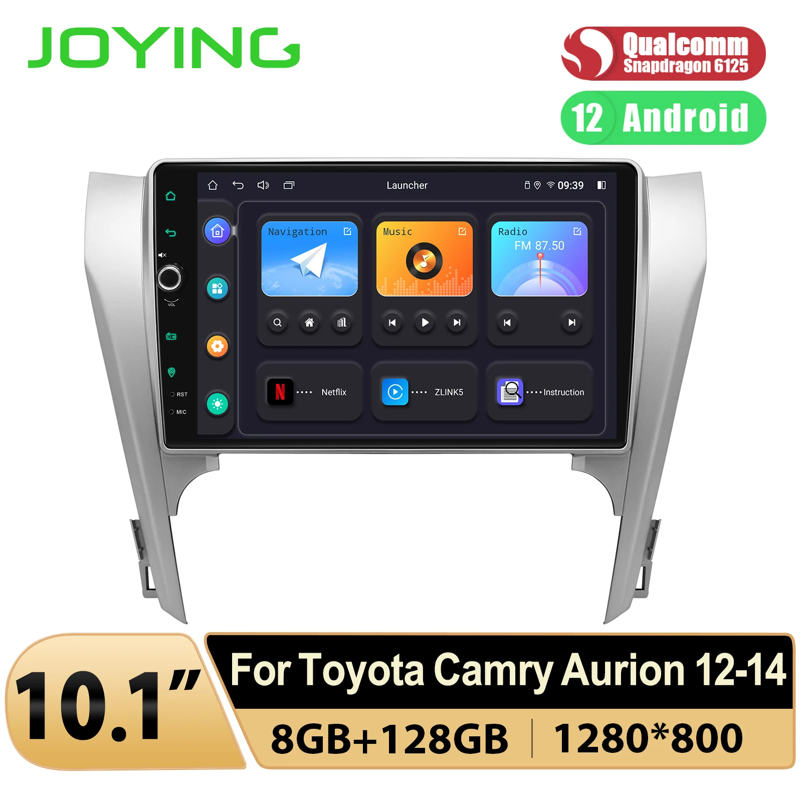 

Joying 10"Car Multimedia Player GPS Navigation System For Toyota Camry Aurion 2012-2014 With Android Auto Carplay Plug and Play