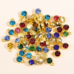 Wholesale Exquisite 9x7mm Crystal Birthstone Charms DIY Necklace Bracelet Earrings Jeweley Making Colorful Little Pendant 10Pcs