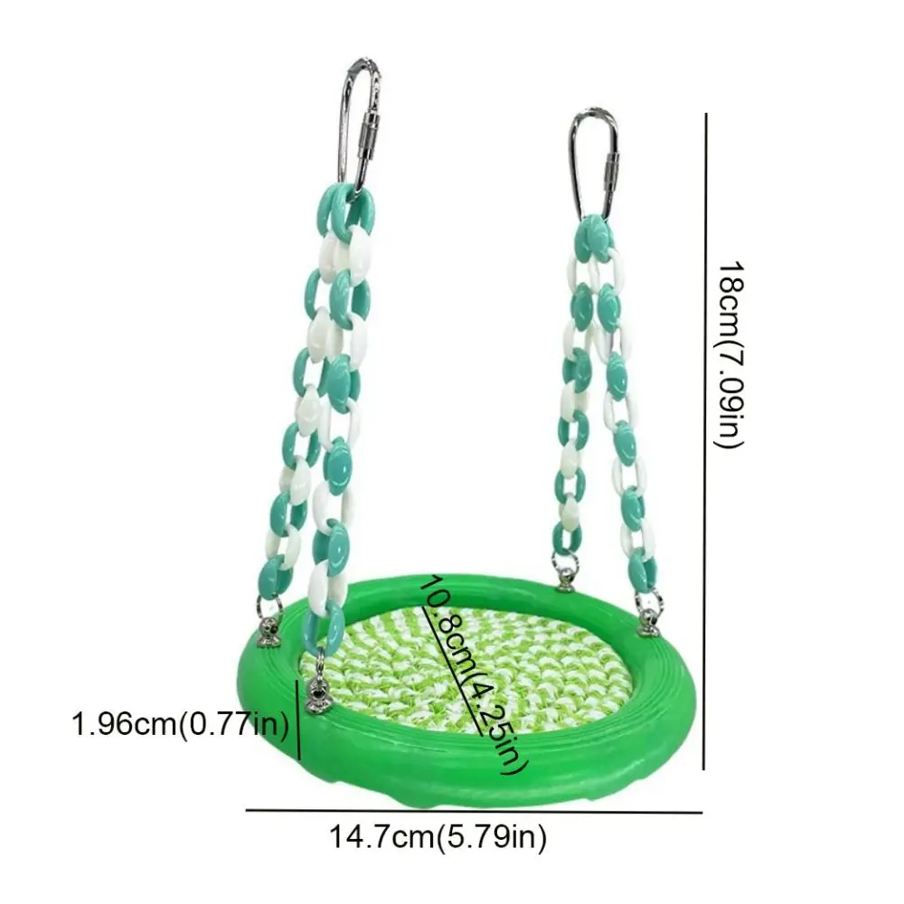 Creative Bite Resistant Summer Parrot Swing Hammock Detachable Green Parrot Climbing Net Hanging Bird Swing Toy for Bird Cage