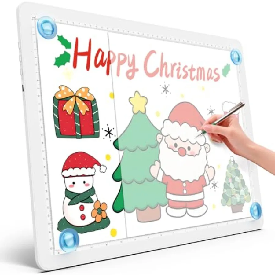 

Rechargeable Light Box Drawing Pad, 5600 Lux Bright Magnetic Tracing Board, Dimmable Light Pad, 3 color modes, light board for
