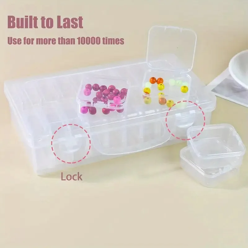 20-Piece Clear Craft Organizers 2