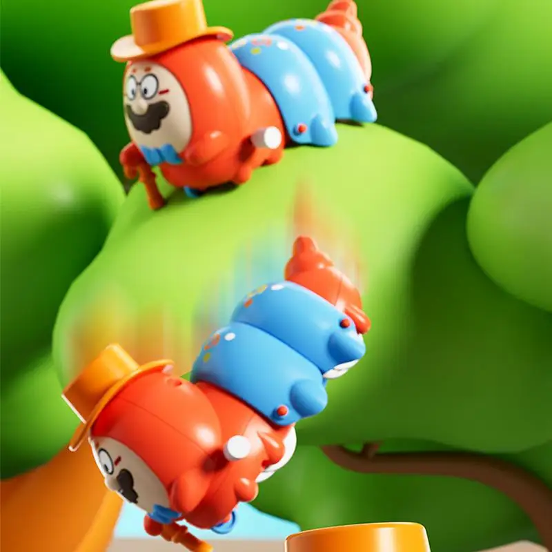 Wind Up Caterpillar Toy Kids Peuter Zintuiglijk Uurwerk Dier Baby Interactief Kruipspeelgoed Voorschoolse Vroege Educatief Cadeau