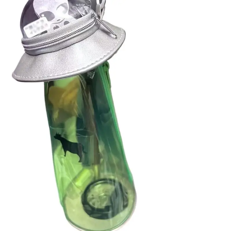 Funny Toy Bag Student Transparent Stationery Bag Creative UFO Alien Spaceship Pen Bag Painful Doll Storage