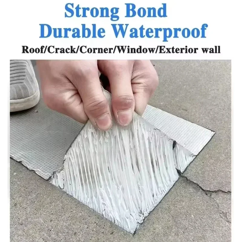 

YM High Temperature Resistant Waterproof Aluminum Foil Butyl Tape for Wall Pool Roof Duct Repair Self-Sealing Crack Sealer