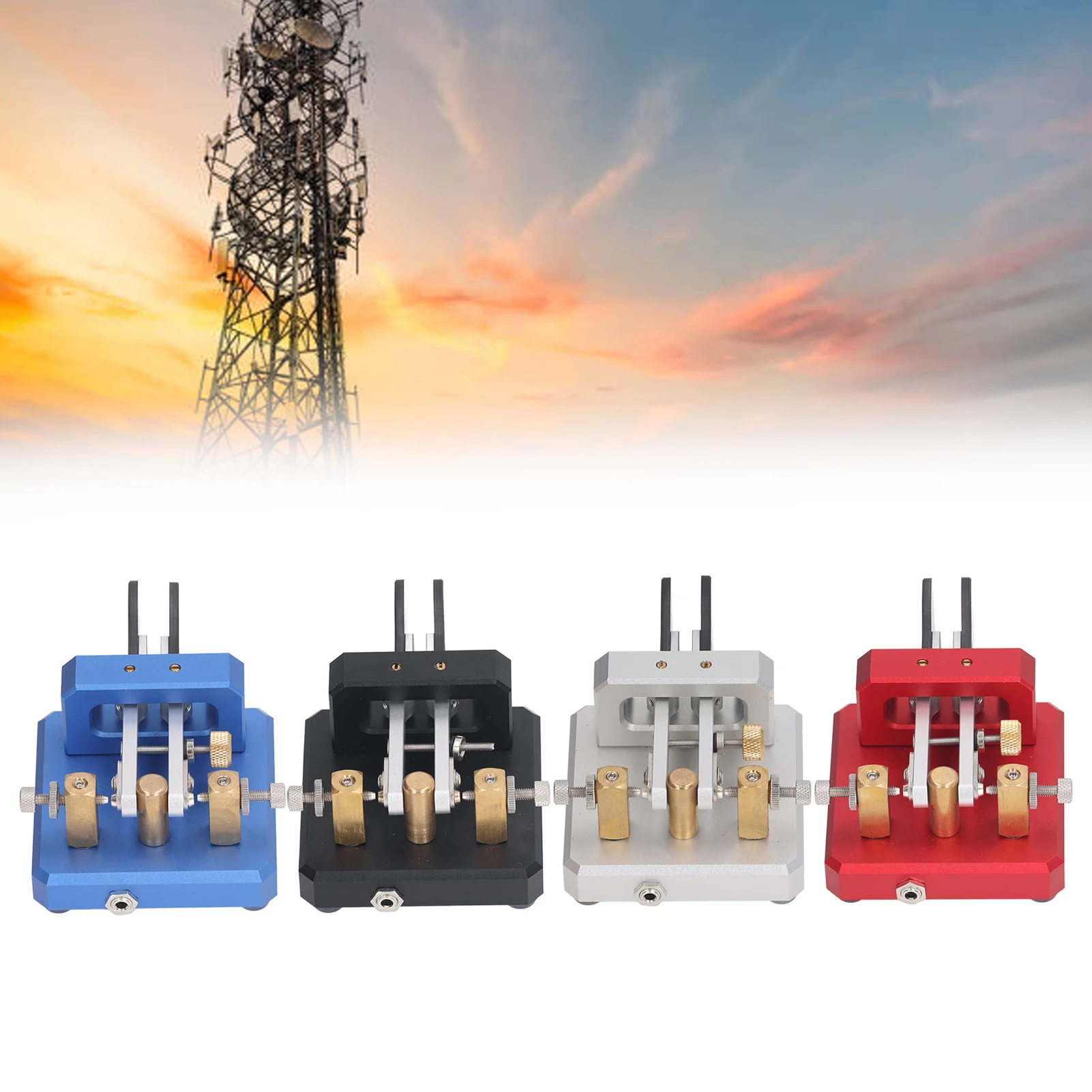 

CW Key Double Paddle Ключ Морзе Ключ Морзе Ключ Морзе Двойной Весло Автоматический CW Shortwave Телеграмма Tapper для тренировок