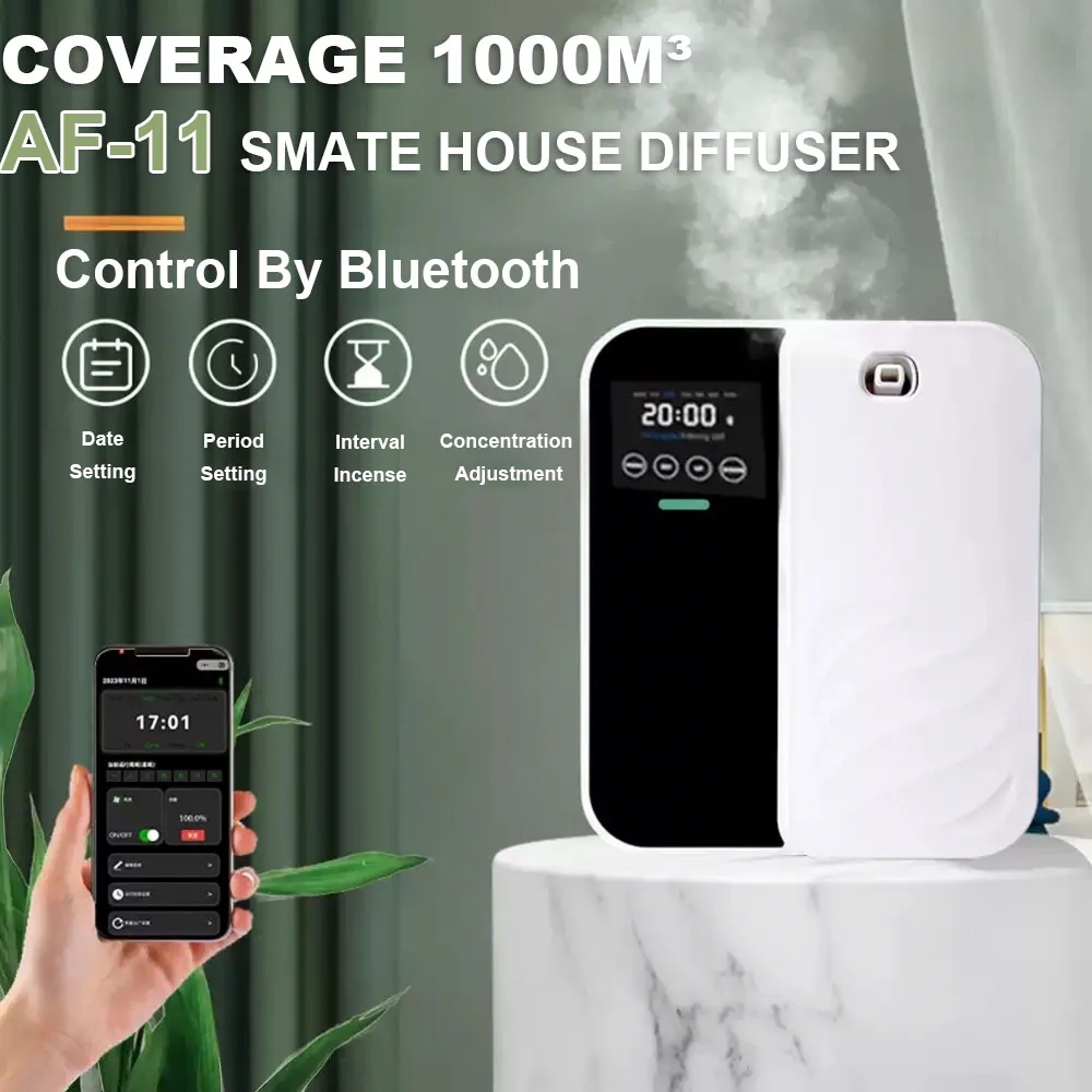 

1000 м3 ароматизатор, настенный диффузор аромата, Bluetooth, диффузор эфирных масел, электрический запах для домашнего отеля