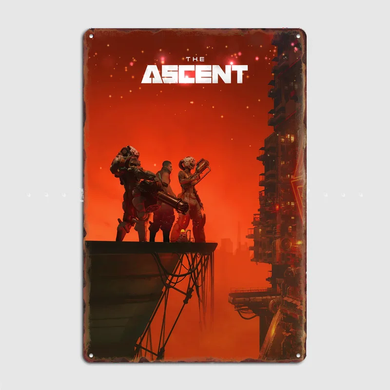 The Ascent Game Poster Metal Sign Room Decor Life Wall Custom Bedroom Indoor Home Wall Decor Posters Room Decoration