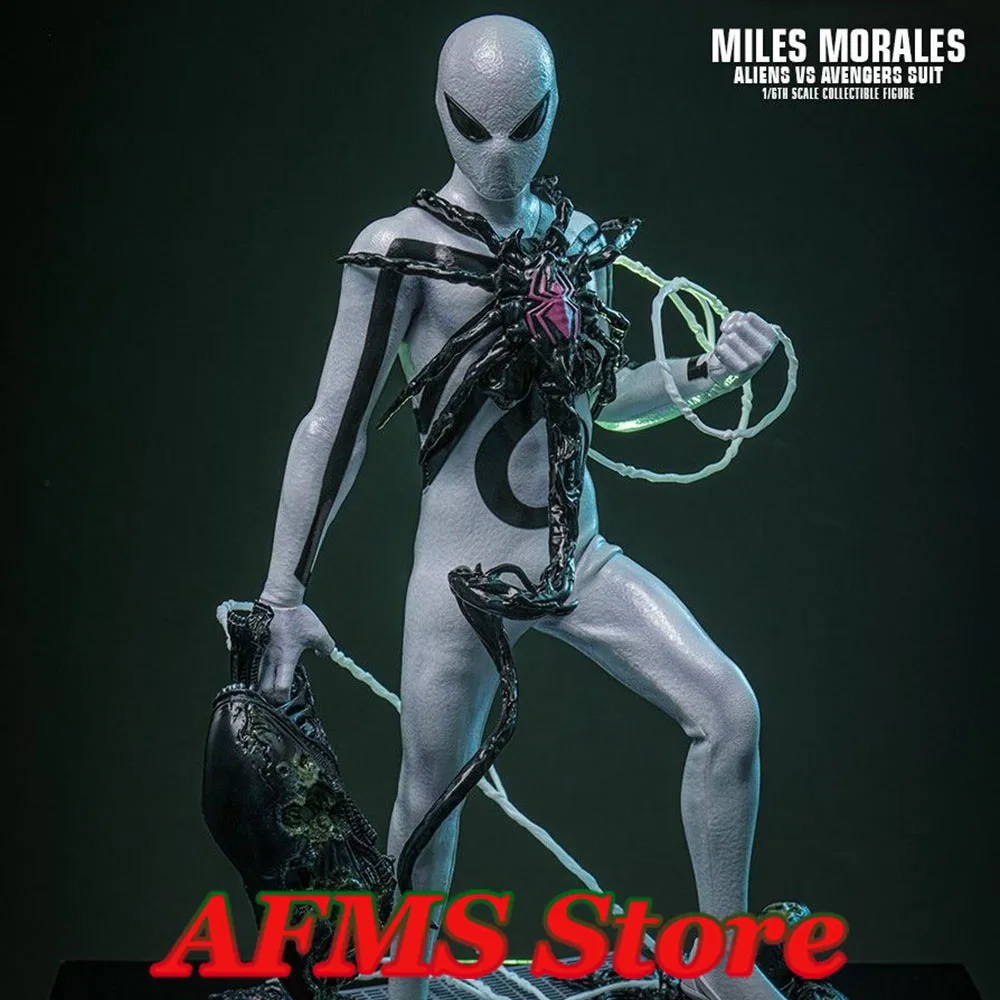 

Коллекционная фигурка HOTTOYS CMS027 масштаба 1/6, Майлз Моралес, пришельцы, Мстители, костюм, полный набор, 12 дюймов, мужская фигурка солдата, модель T