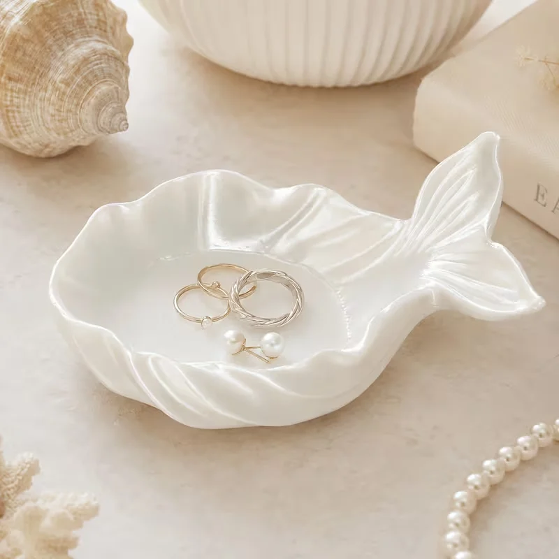 3D Printing Jewelry - 3D-geprinte zeemeerminstaart sieradenschaal, nautische esthetiek, opbergbak