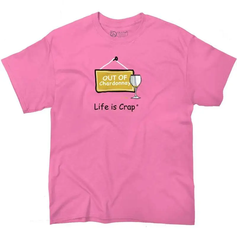 

Женская футболка с круглым вырезом Life Is Crap Wine Drinks Funny Girls Night