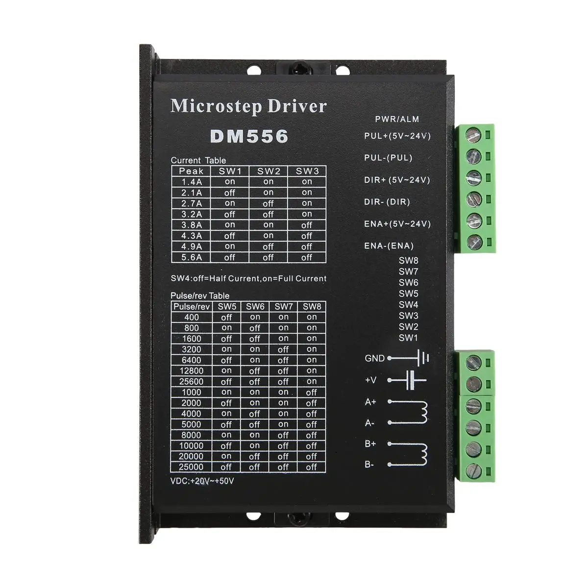 A49T Digital Stepper Driver, Dm556 Motor Driver Is Suitable for Nema 23, Nema 24 and Nema34 Stepper Motors