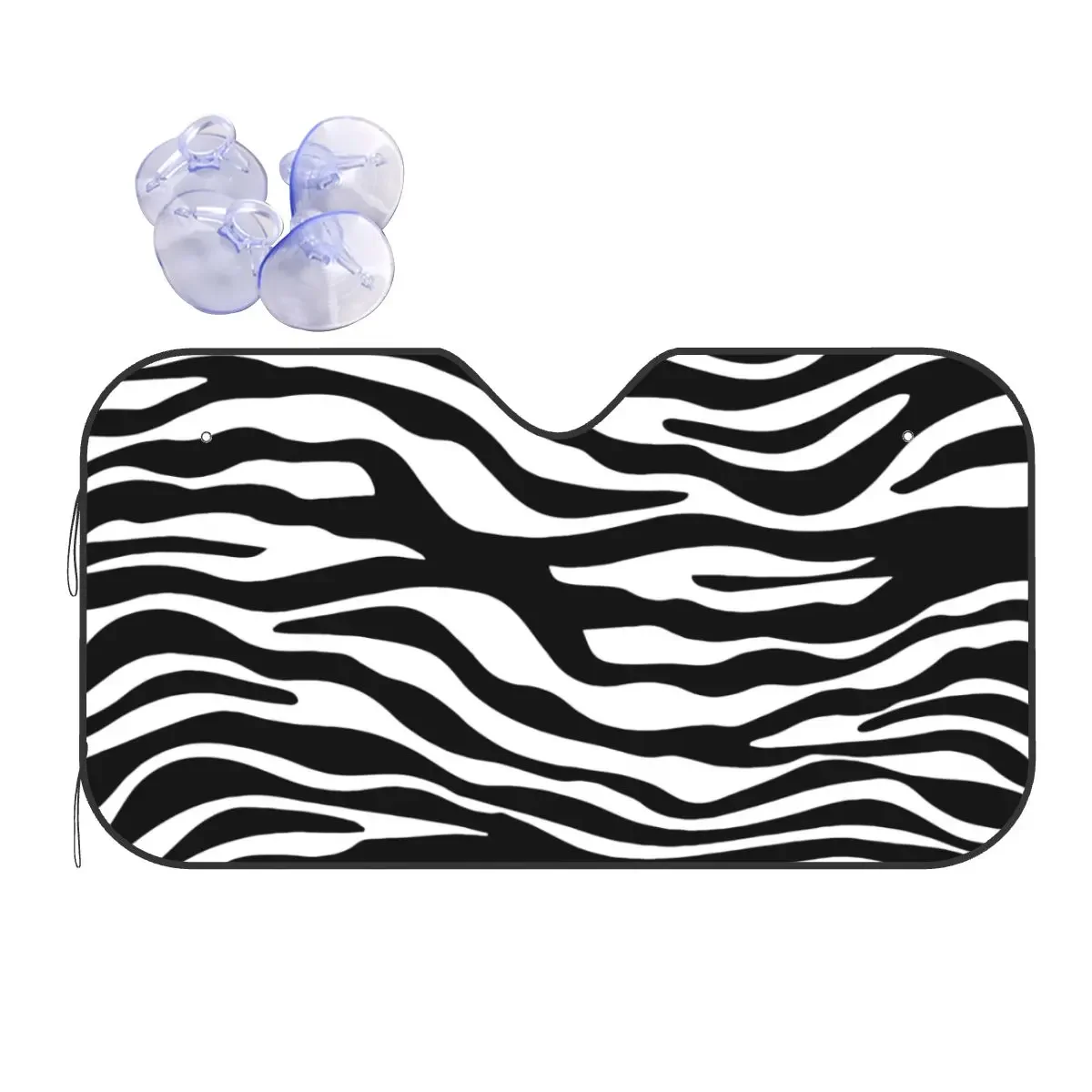 Zebra Print Cute Sunshade Windscreen 70x130cm Animal Skin Texture Foils Sun Visor Car Covers Car Windshield Sunshade