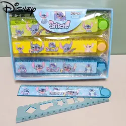 36pcs Disney Stitch 30cm folding ruler cute cartoon Lilo printing drawing plastic ruler student stationery gifts