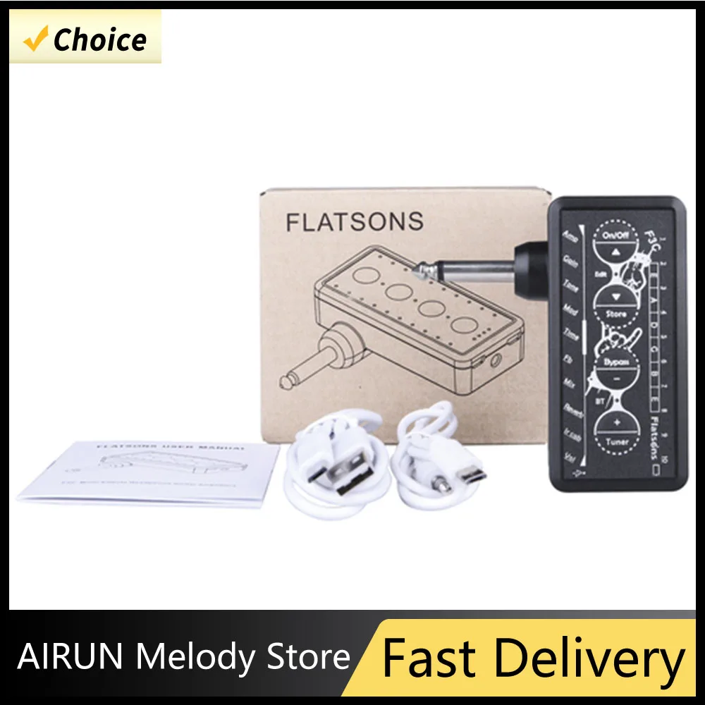 

Flatsons F3C Earphones Guitar Amplifier Guitar Bass Amplifier Portable Printed Earphones Speaker Suitable for Music Enthusiasts