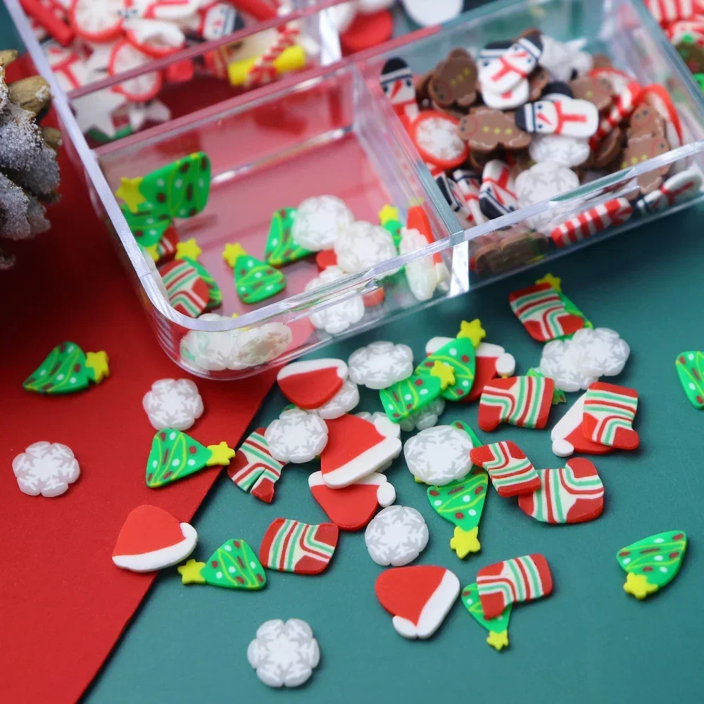 Tranches irrigation polymère de Noël mélangées, remplissage de moule en résine, bonhomme de neige, flocon de pain d\'épice, bijoux en résine