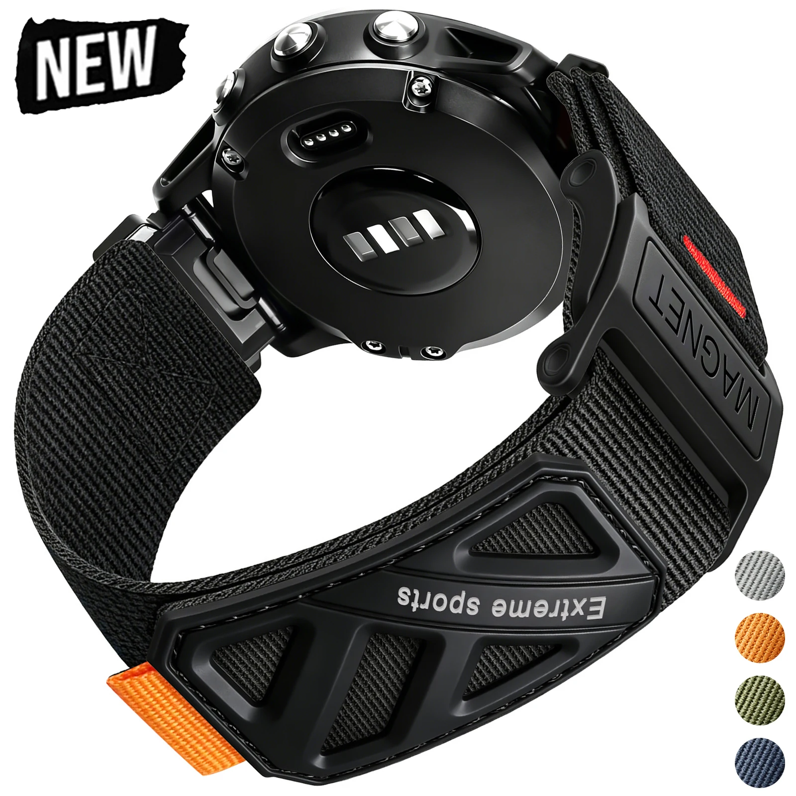 Magnetisches Nylonarmband für Garmin Fenix 8 7 Pro 7S 6X 6 5Plus Venu 3 Tactix 7 Armband Correa Fenix 8 7x 26mm 22mm Quick Fit Gurt