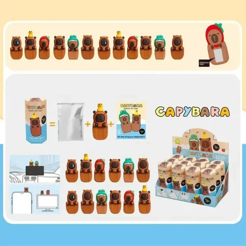

Adorable Capybara Sculpture Blind Box Computer Decorations Capybara Dashboard Figurine Cute Car Interior Accessory Decor Gift