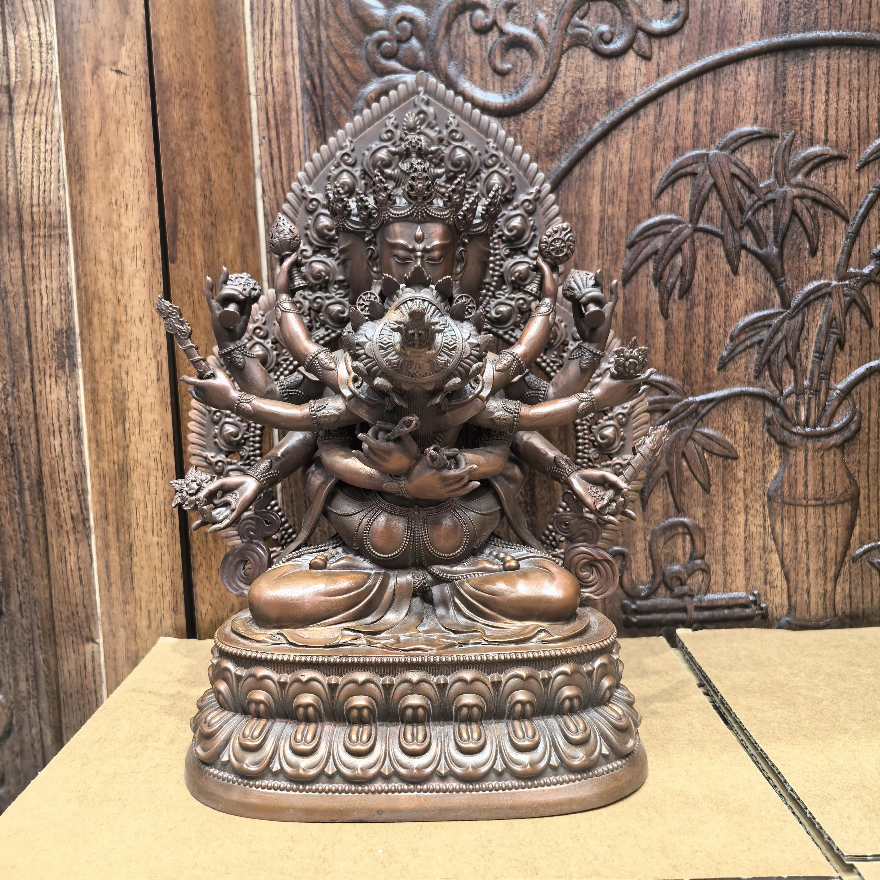 Denso King Kong/Dense King Kong/Sangdui/Thornton Dorje/26cm estatua de Buda de cobre adorno tibetano/Daweide
