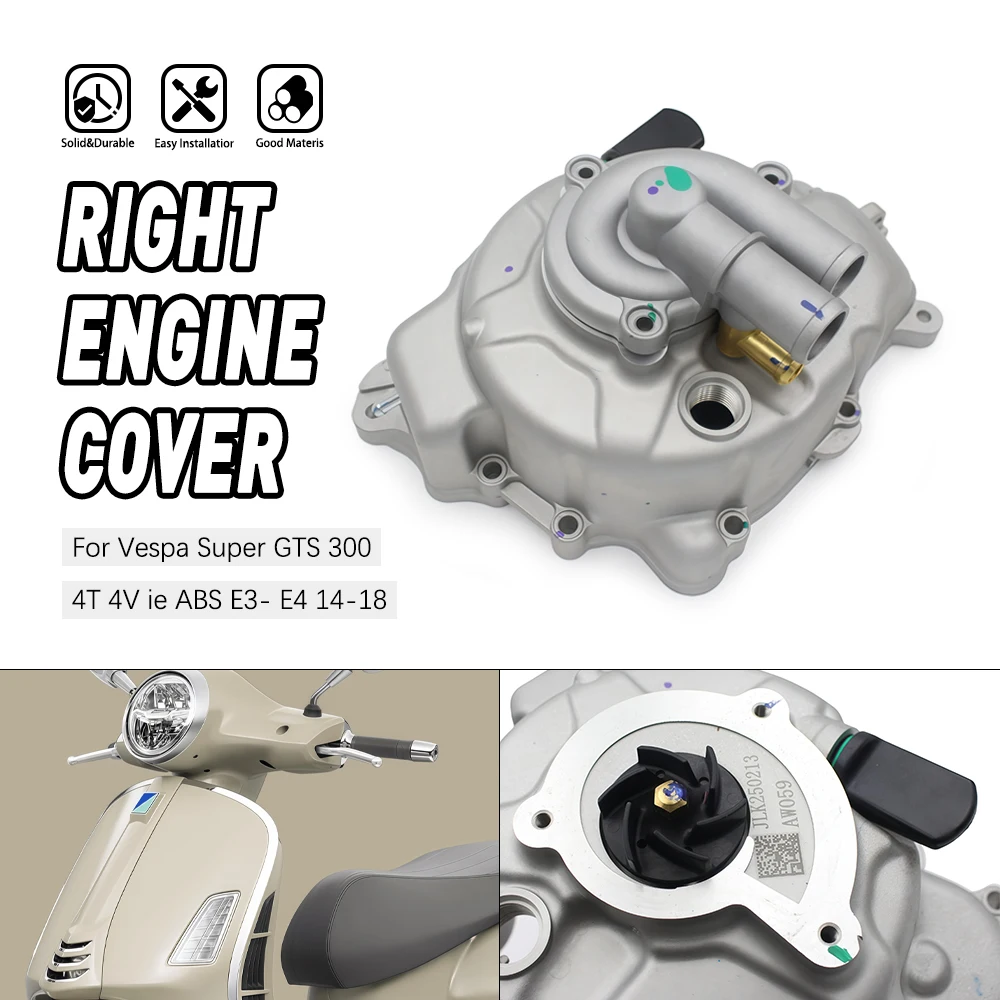 

Right engine cover Stable For PIAGGIO IE E4 300 16-20 RST 4T 4V EURO3 125 210-2015 SPORT 250 2006-2008 Motorcycle Accessories