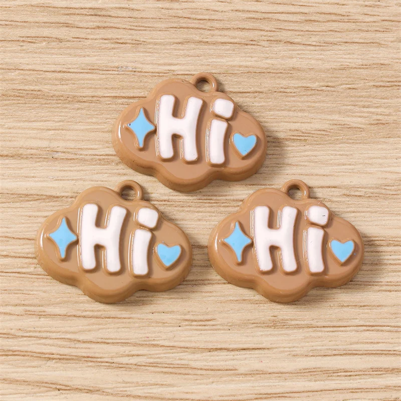 Tusember 10 Stück 18 x 22 mm Cartoon-bunte niedliche Hi-Charms für Frauen und Mädchen, niedliche Ohrringe, Schmuck, Halskette, Armband, DIY-Handwerk – Detail 8