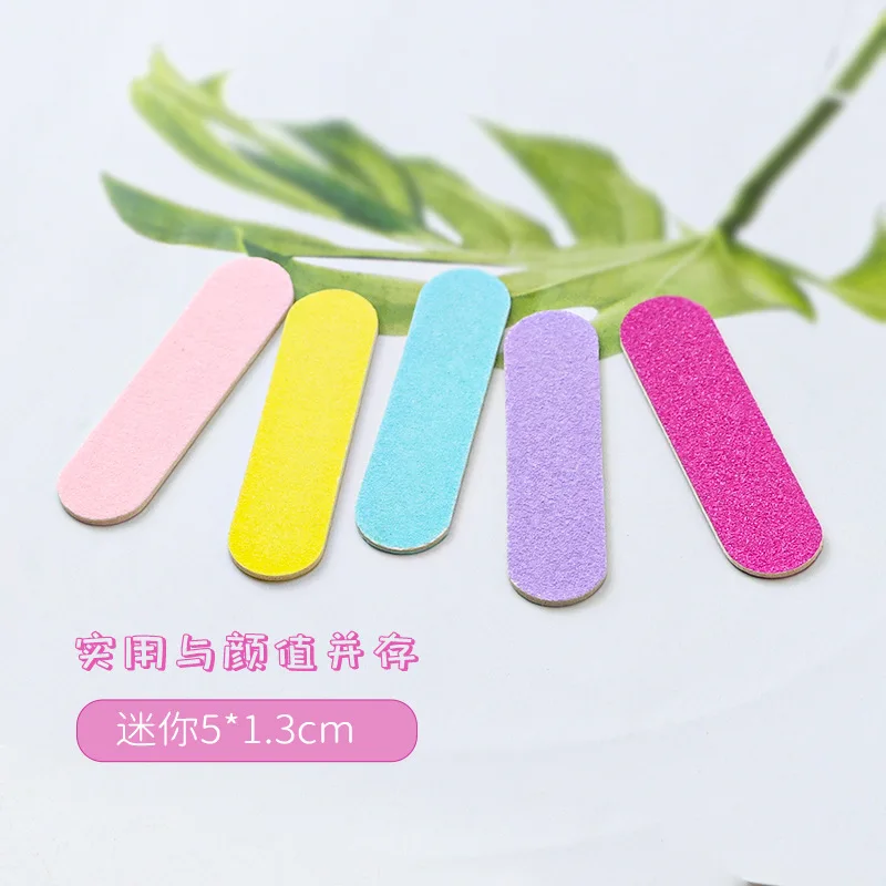 20/50/100pcs Mini Double-sided 180/240 Grit Nail Files Nail Buffer Buffing Disposable Nail File Manicure Art Tools Wholesale