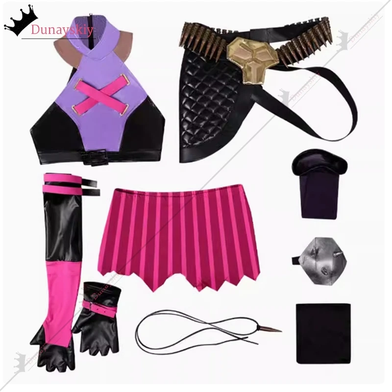 Gioco Jinx Costume Cosplay Anime Gioco LOL Arcane Gioco di ruolo Parrucca Donne sexy Costume di carnevale arcane-jinx cos Abbigliamento