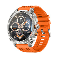 Men Smart Watch 1.75inch 800mAh Tactical Flashlight V95 Bluetooth Wireless Call Outdoor Sport Fitness Tracker KM200 Smartwatch