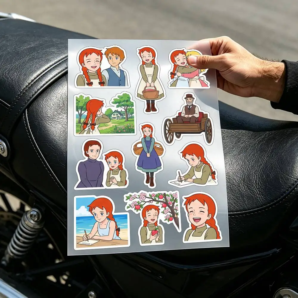 Anne of Green Gables Aesthetic Graffiti Waterproof PVC Stickers for Car Motorcycle Skateboard Helmet Notebook