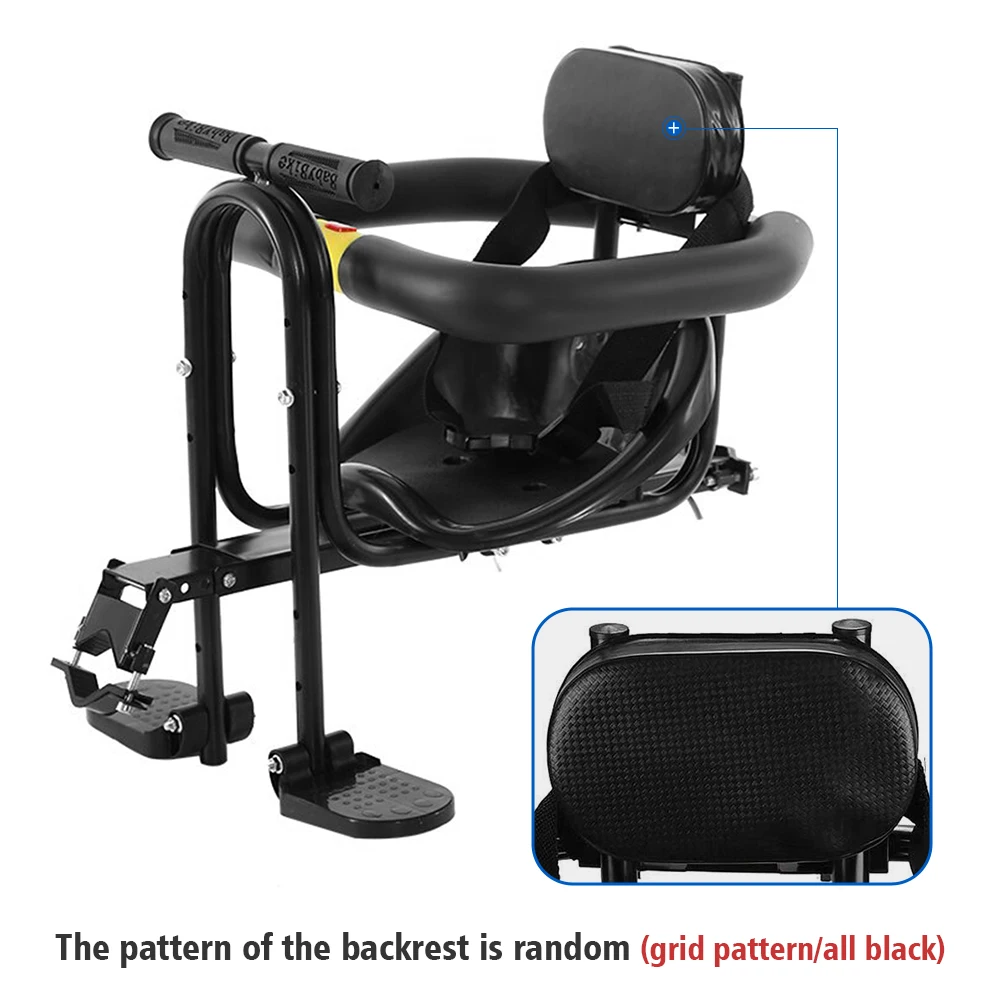 

Front Bicycle Seat Child Safety Child Saddle with Pedals and Support for MTB Road Bike