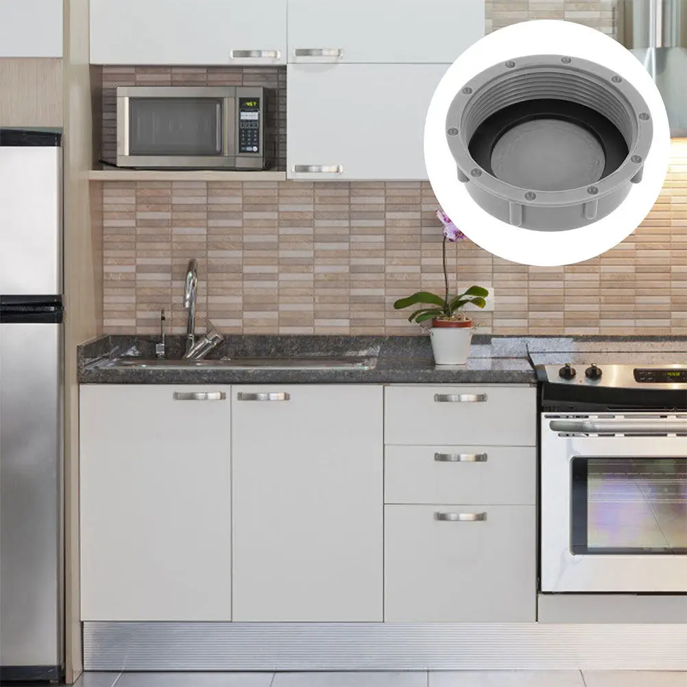 

4Pcs Drain Pipe Caps Set Kitchen Sink Drain Plug Covers Protective Blanking Caps for Waste Processor Drainage Pipe Covers