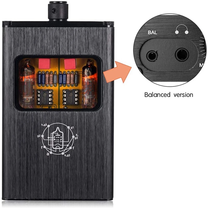 Portable Headphone Amplifier Dual-Mono Vacuum Tube Headphone Amplifier B4-X EU Plug