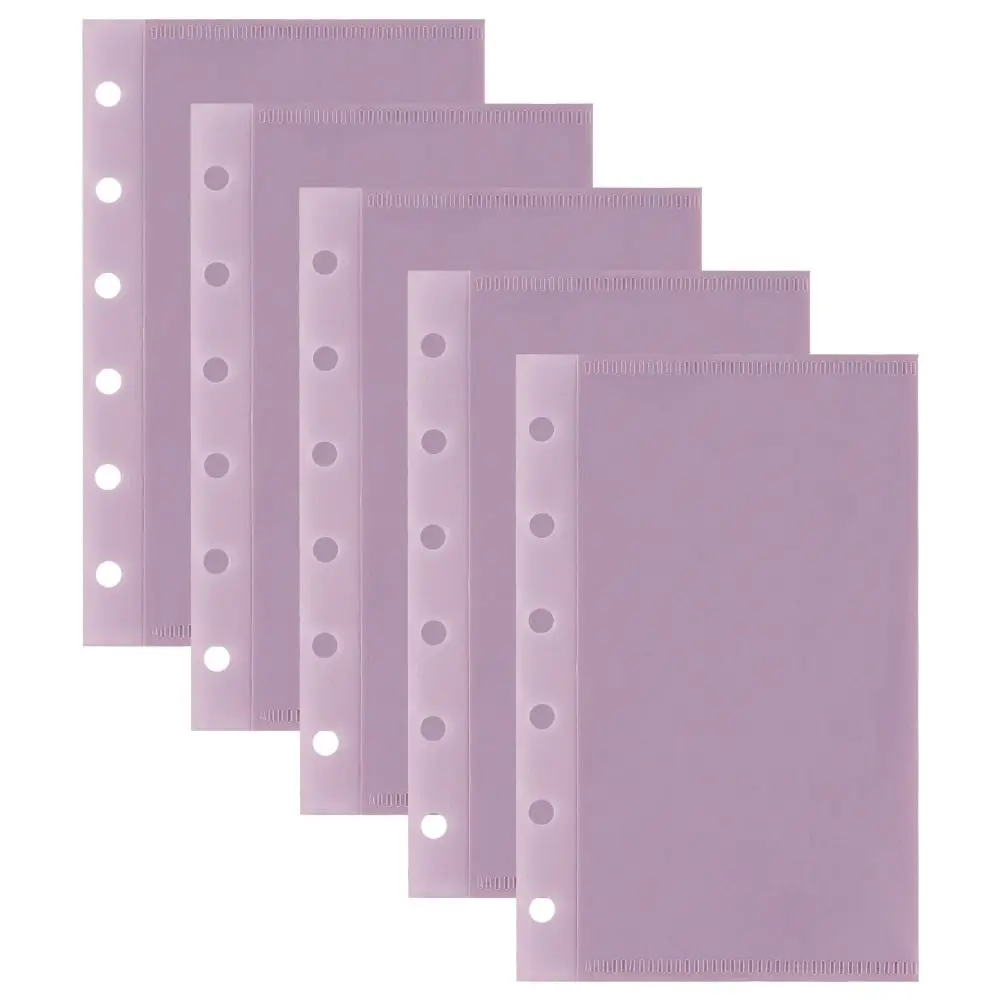 

5pcs A6/A7 Binder Folders Inner Page PP Colorful Idol Photo Card Holder Transparent Photo Album Loose Leaf Inside Paper