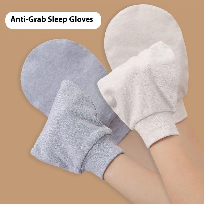 Memory Care Sleep Mittens Elderly Warm Anti Scratch Gloves Breathable Cotton Full Coverage Fingerless Night Hand Protector Skin